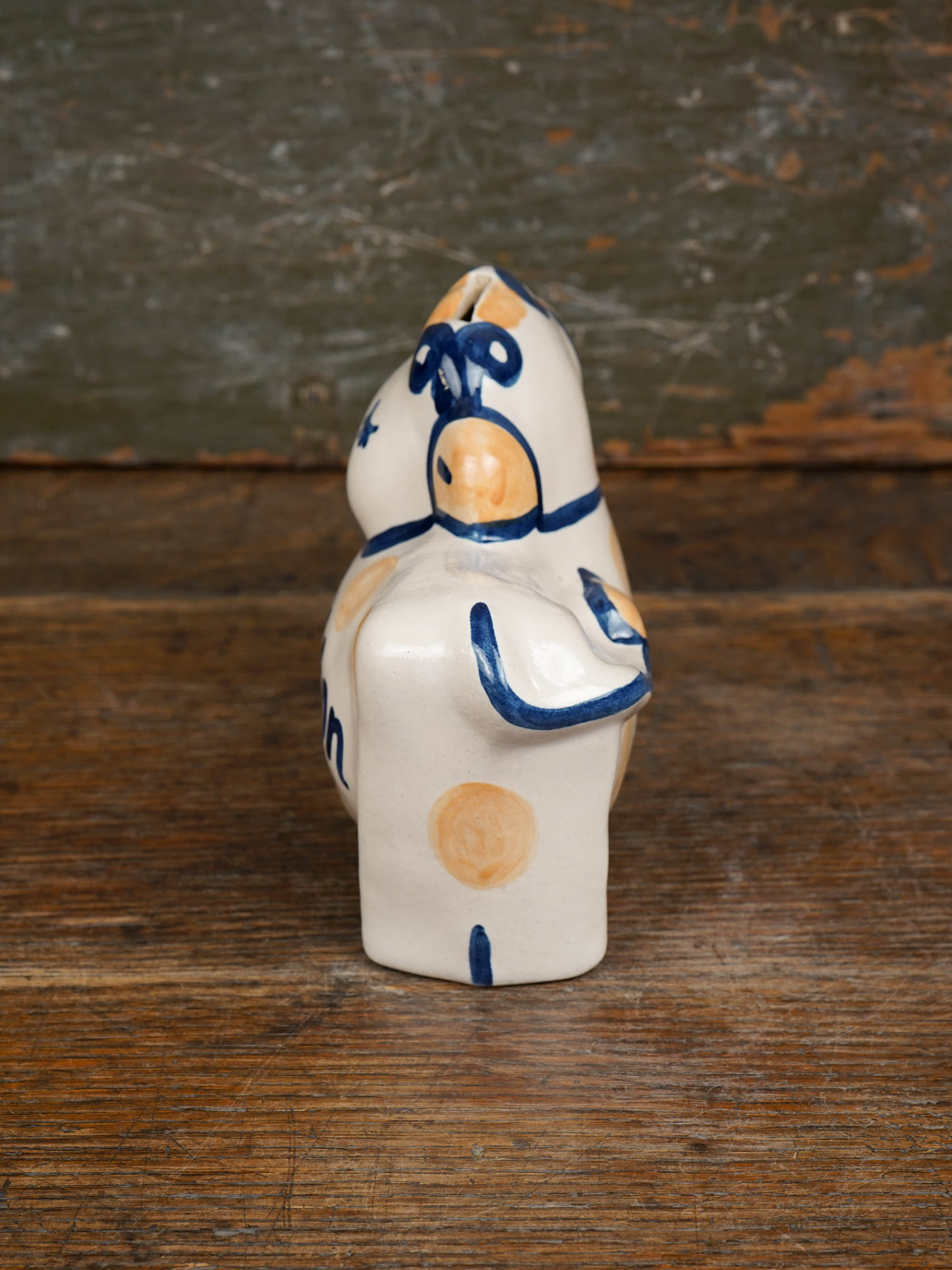 Personalized Rust Dot Cow Bank