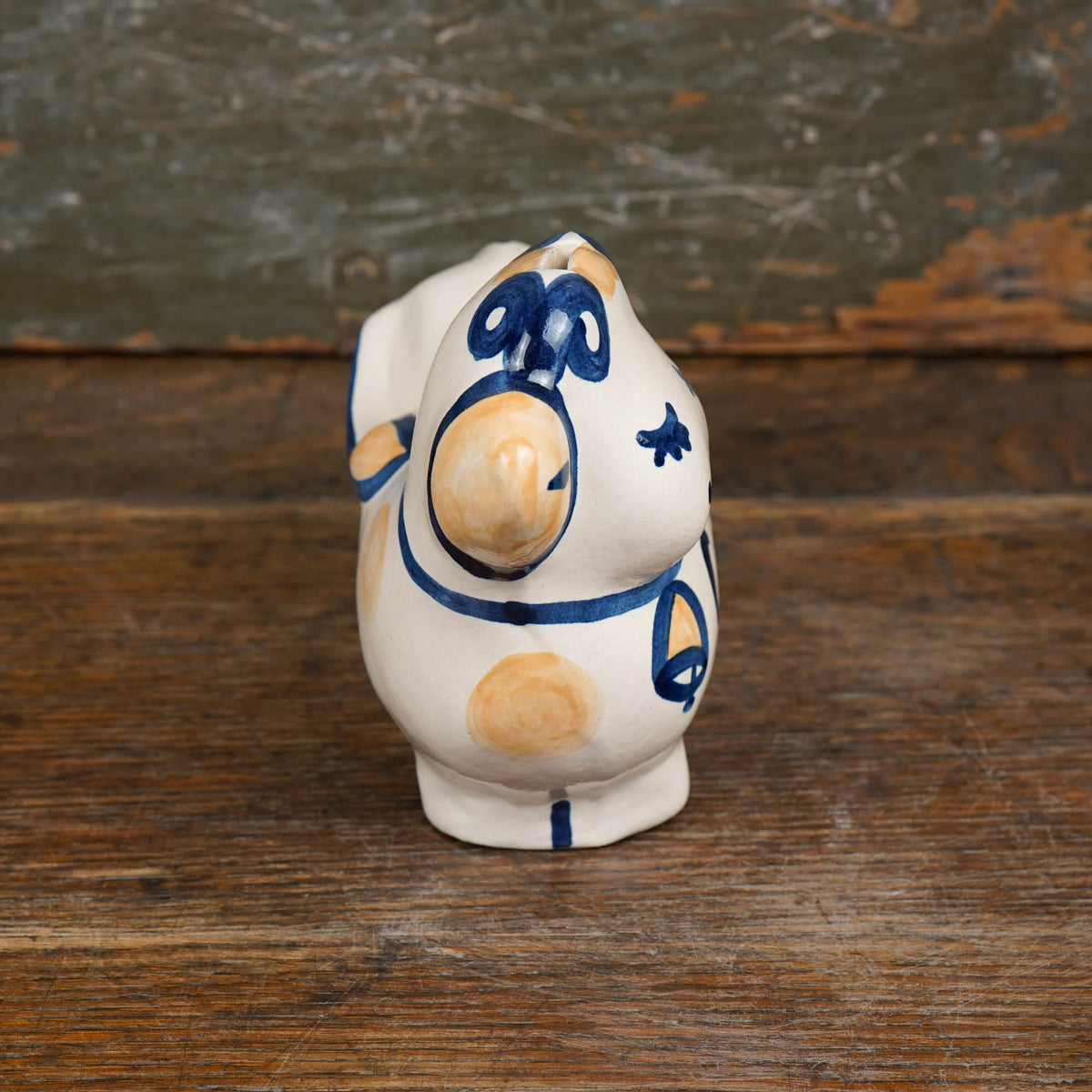 Personalized Rust Dot Cow Bank