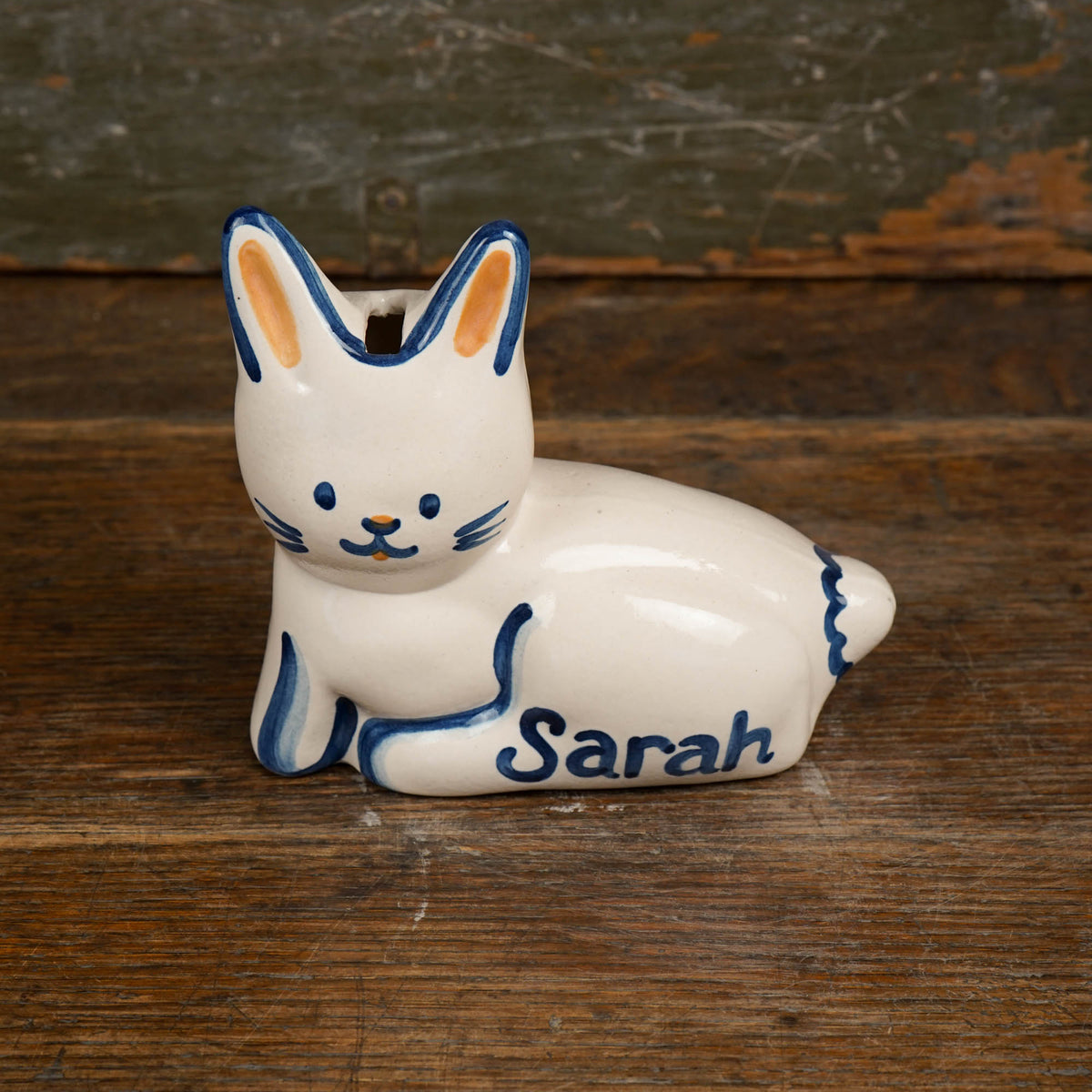 Personalized Cottontail Rabbit Bank