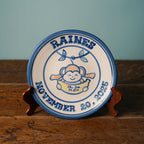 Monkey Personalized Birth Plate