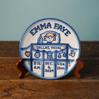 Baby Blanket Premium Personalized Birth Plate