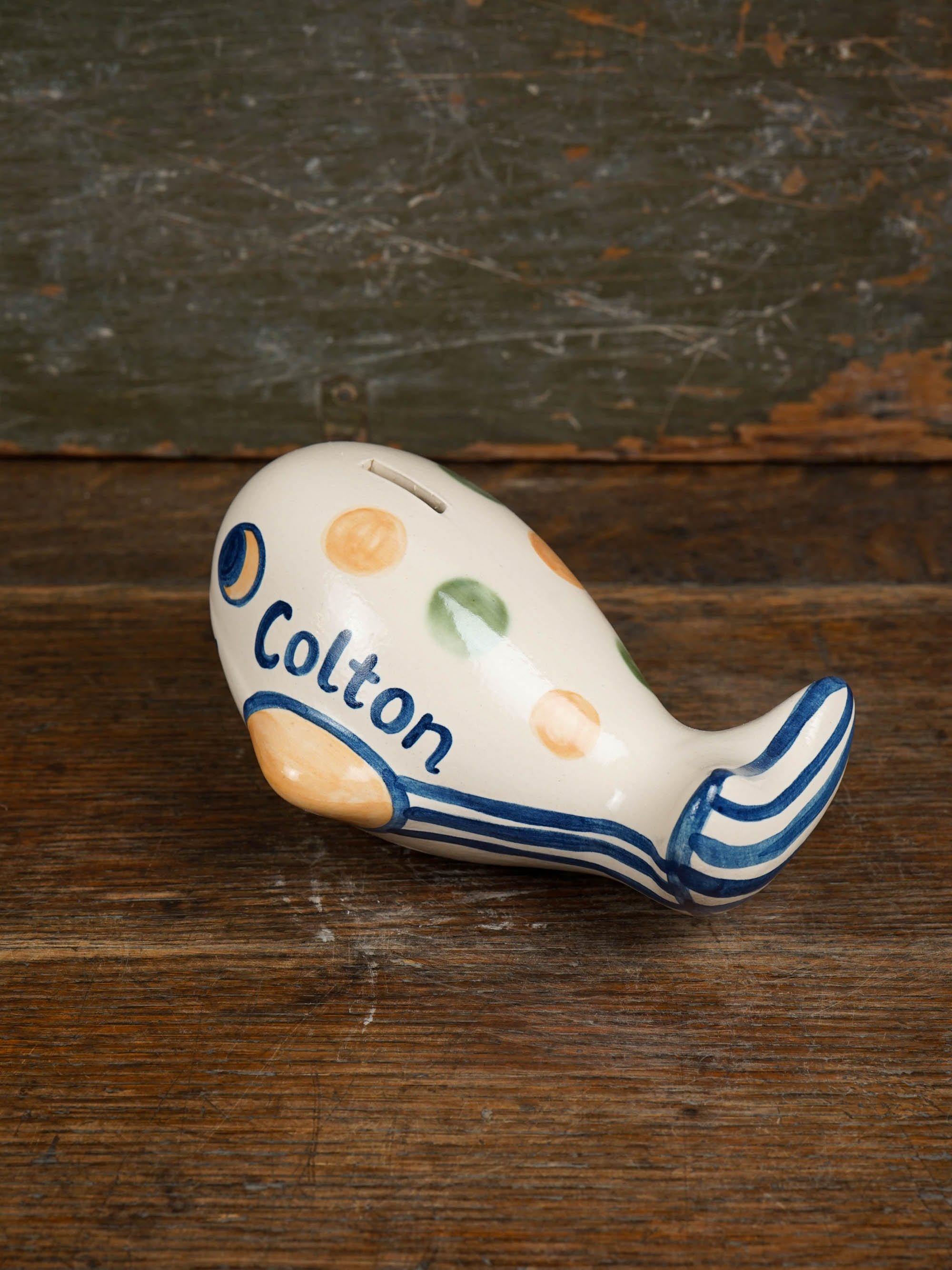 Personalized Country Dot Whale Bank