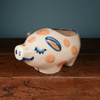 Rust Dot Pig Planter
