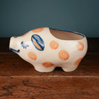 Rust Dot Pig Planter