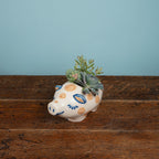 Rust Dot Pig Planter