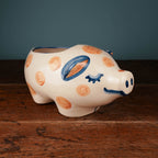 Rust Dot Pig Planter