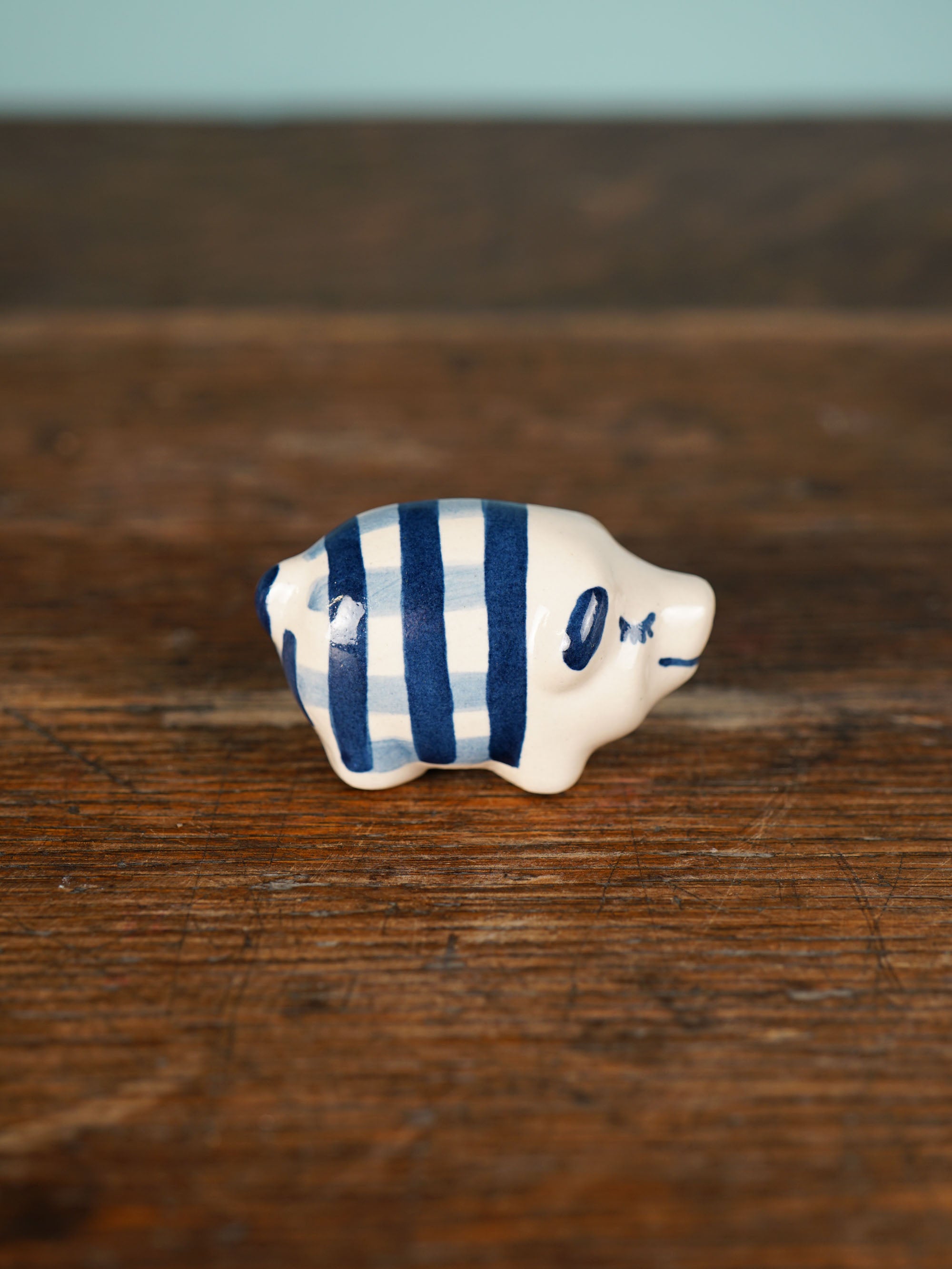 Plaid Pants Pig Crèche Piece