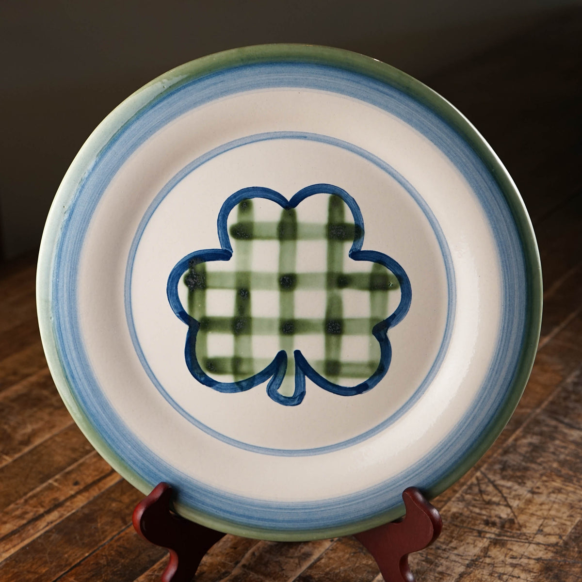 Plaid Clover Serving Plate