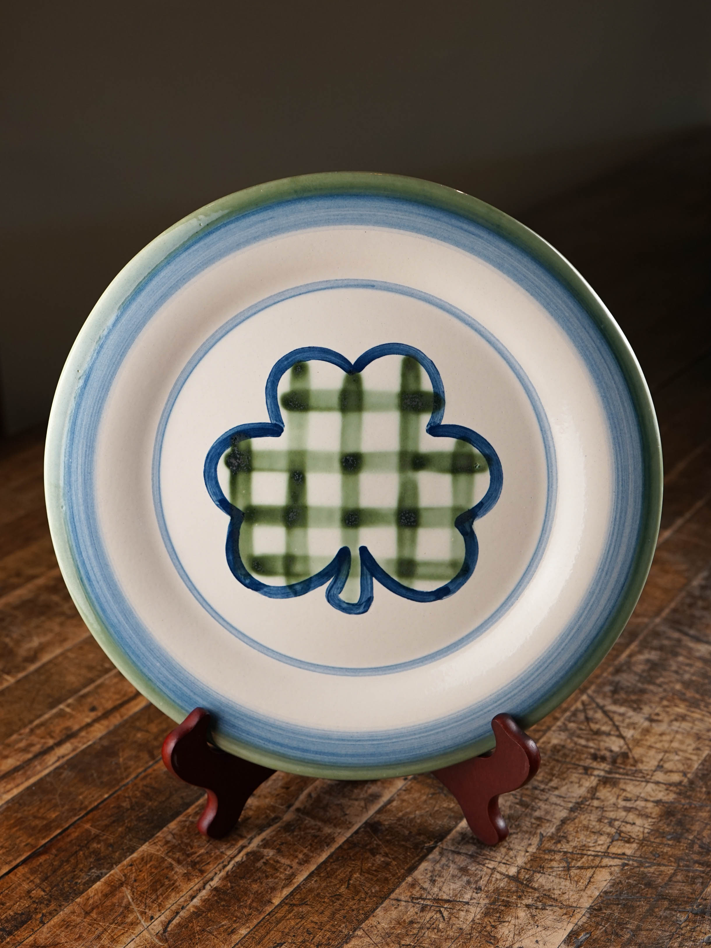 Plaid Clover Serving Plate
