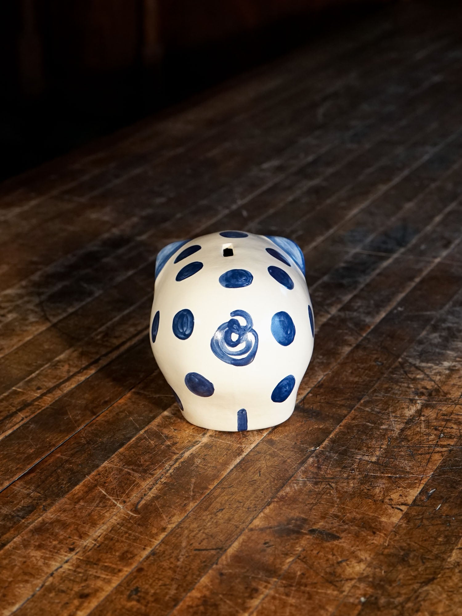 Blue Dot Piggy Bank