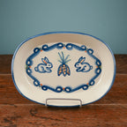 Bunny & Veggie Small Oval Platter