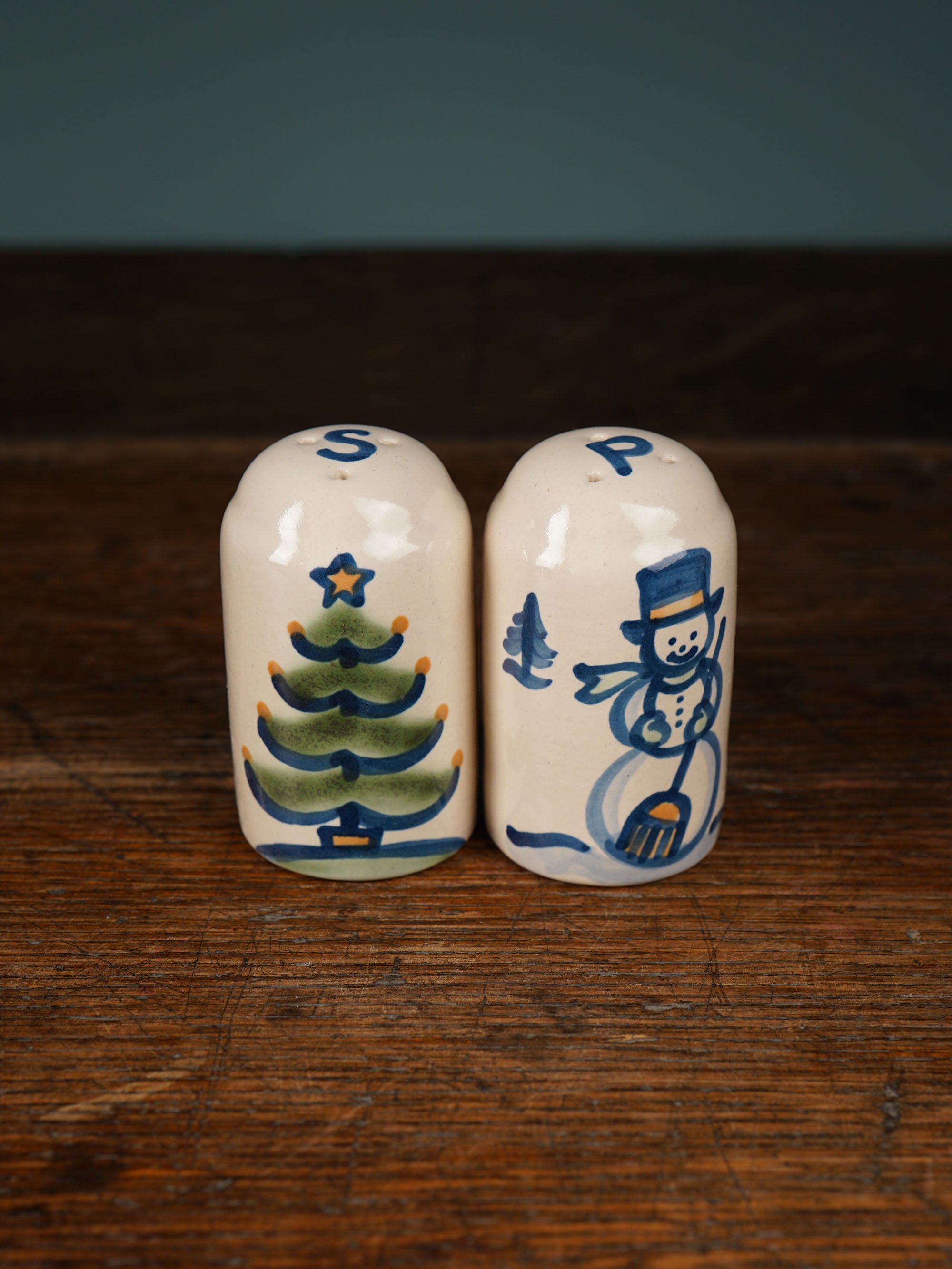 Christmas Tree & Snowman Salt & Pepper