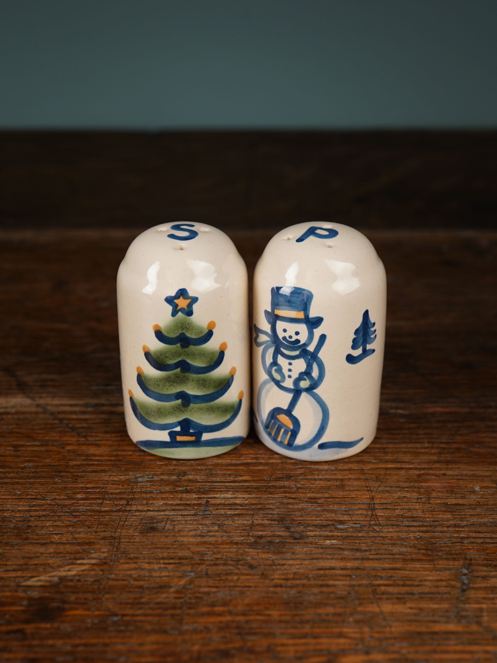 Christmas Tree & Snowman Salt & Pepper