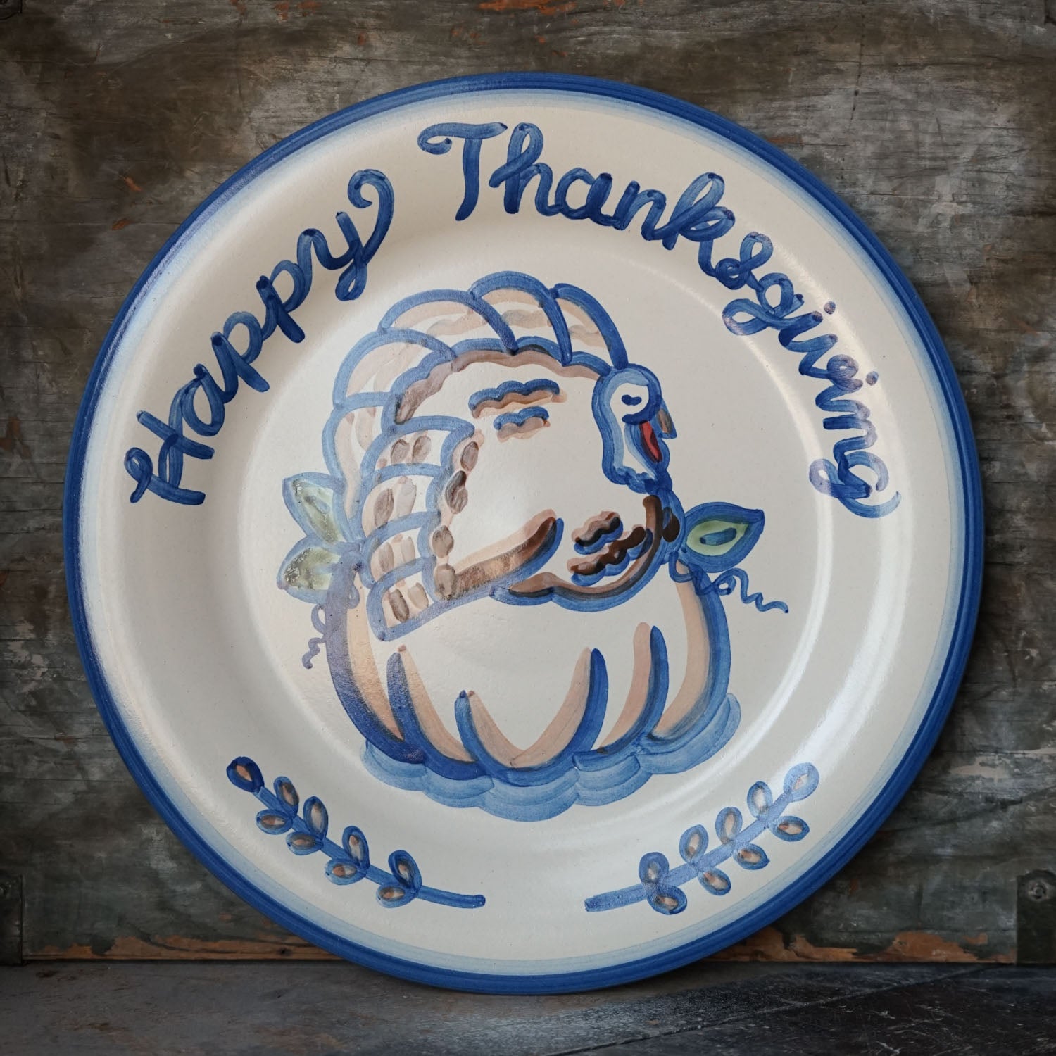 Seasonal Serving Plate - Happy Thanksgiving Turkey