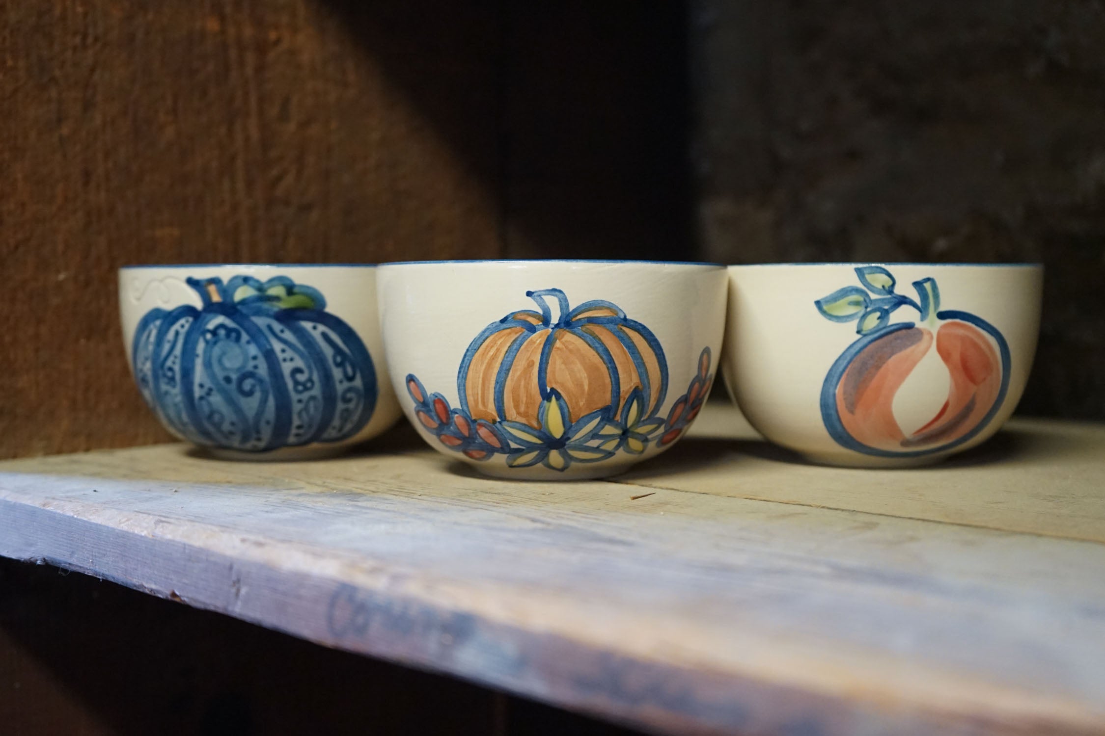 Everything Bowl  - Pumpkin & Flowers