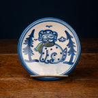 Skier Dog Bread & Butter Plate