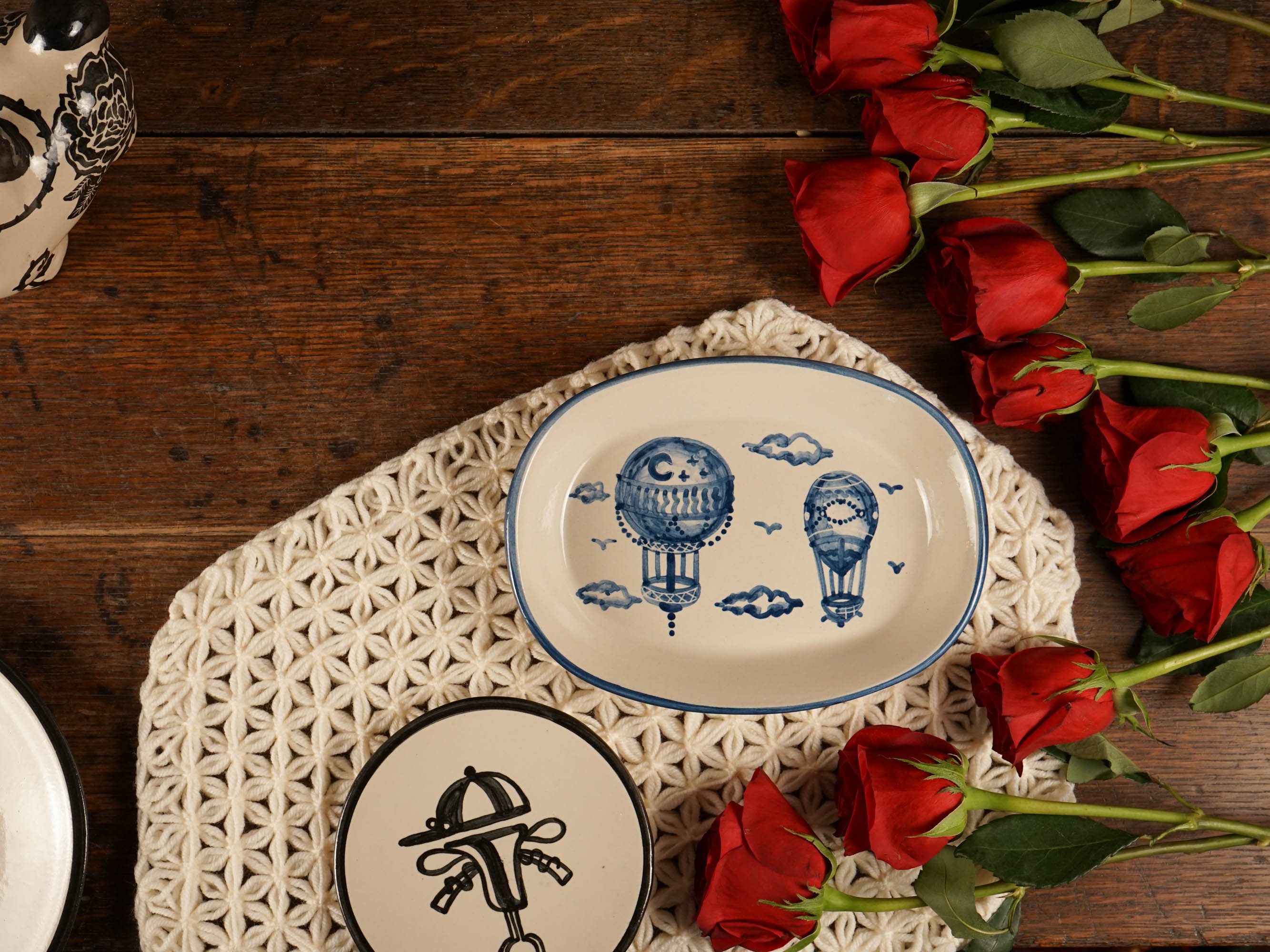 Hot Air Balloons Small Oval Platter