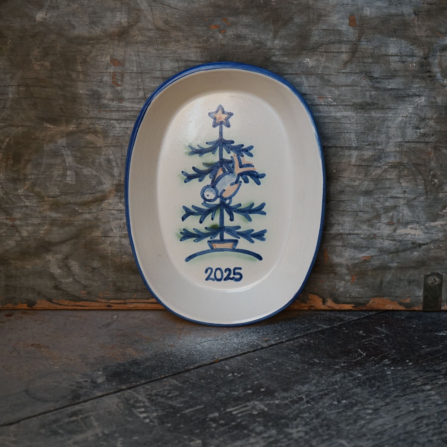 Small Oval Platter - Bird & Tree - 2025 Edition