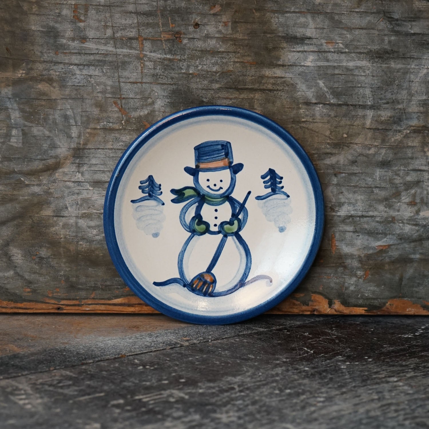 Bread and Butter Plate - Snowman