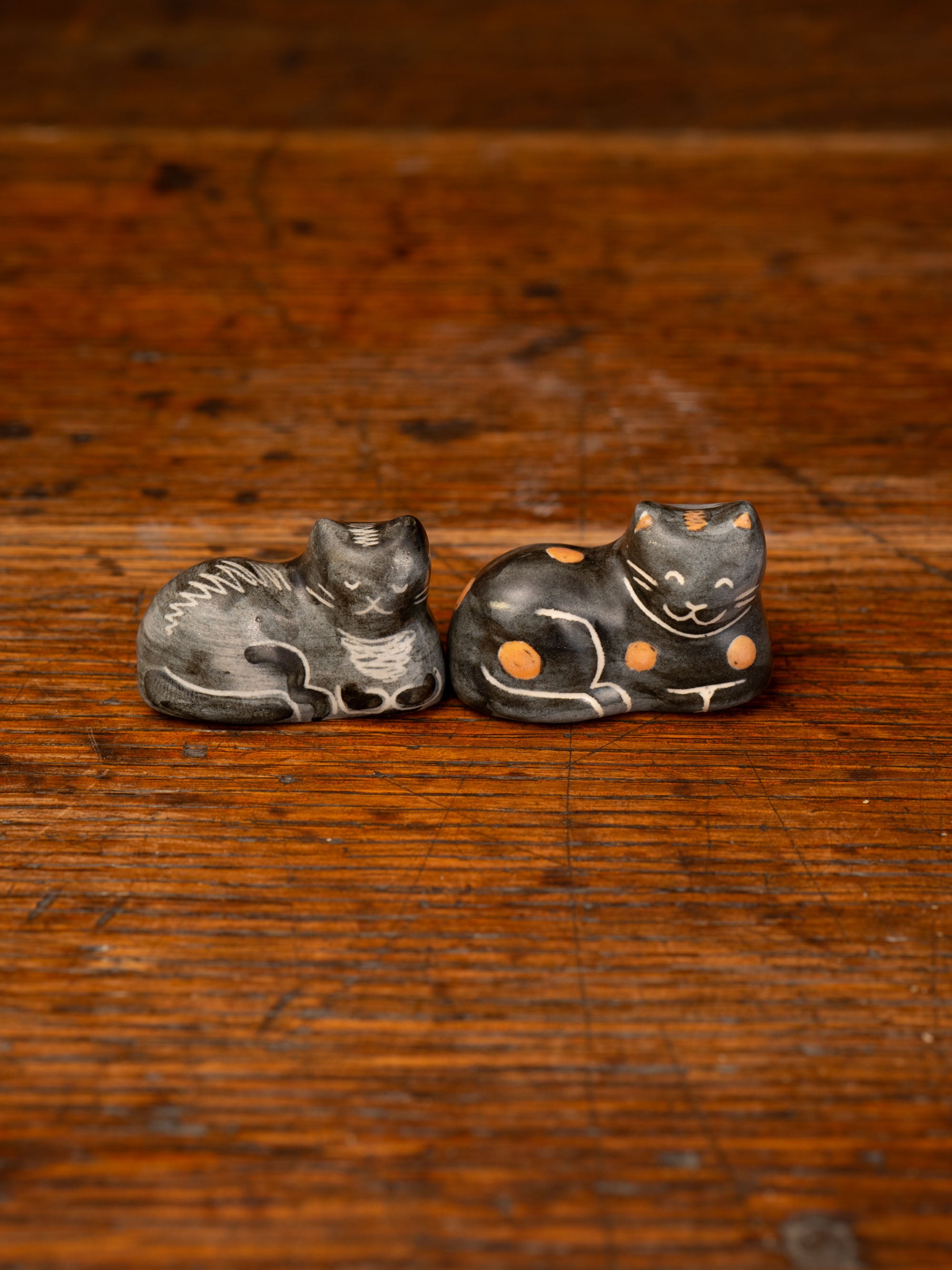 Solid Black Cat Crèche Piece
