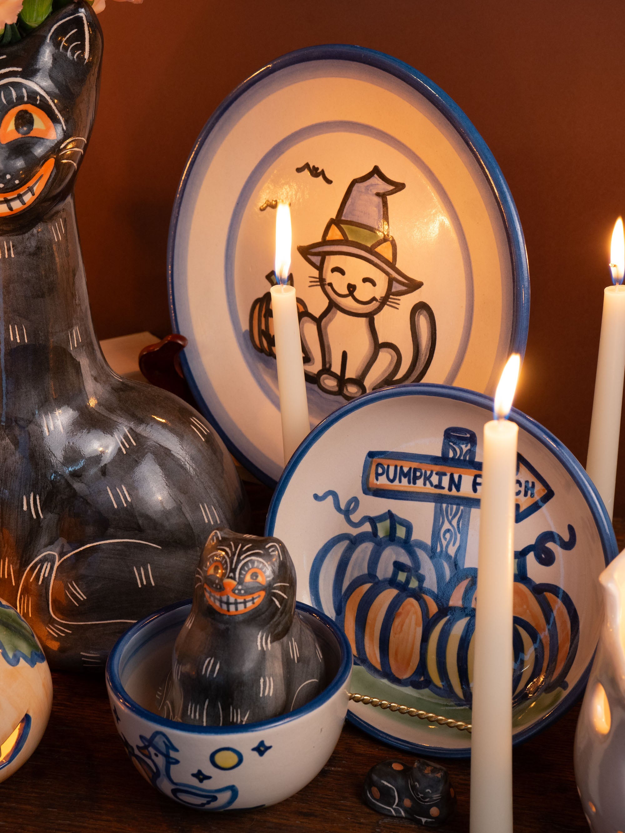 Witch Cat Dinner Plate
