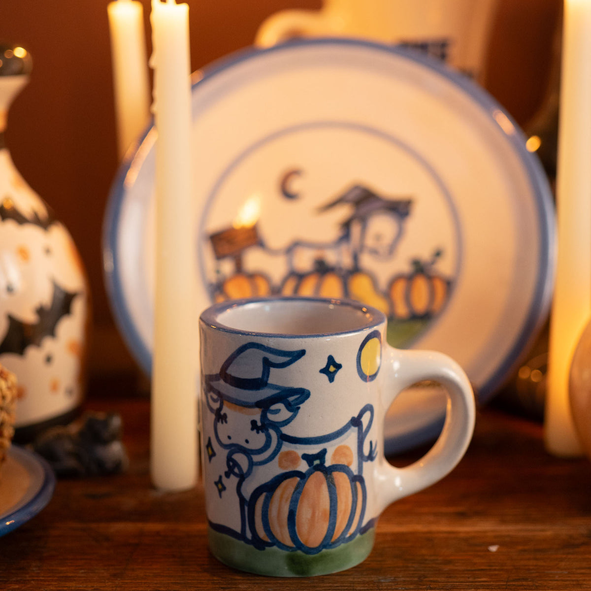 Pumpkin Patch Cow Straight Mug