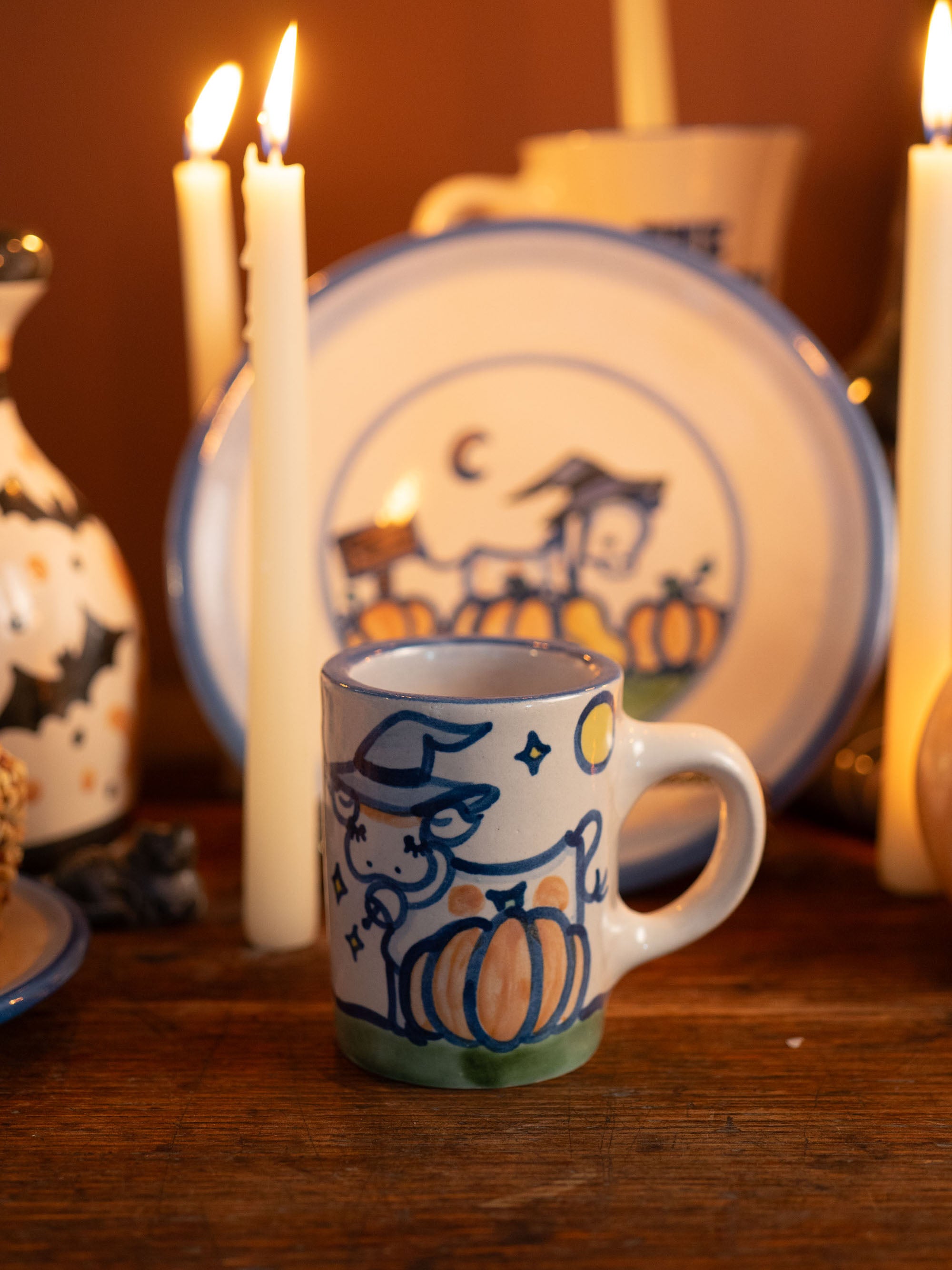 Pumpkin Patch Cow Straight Mug