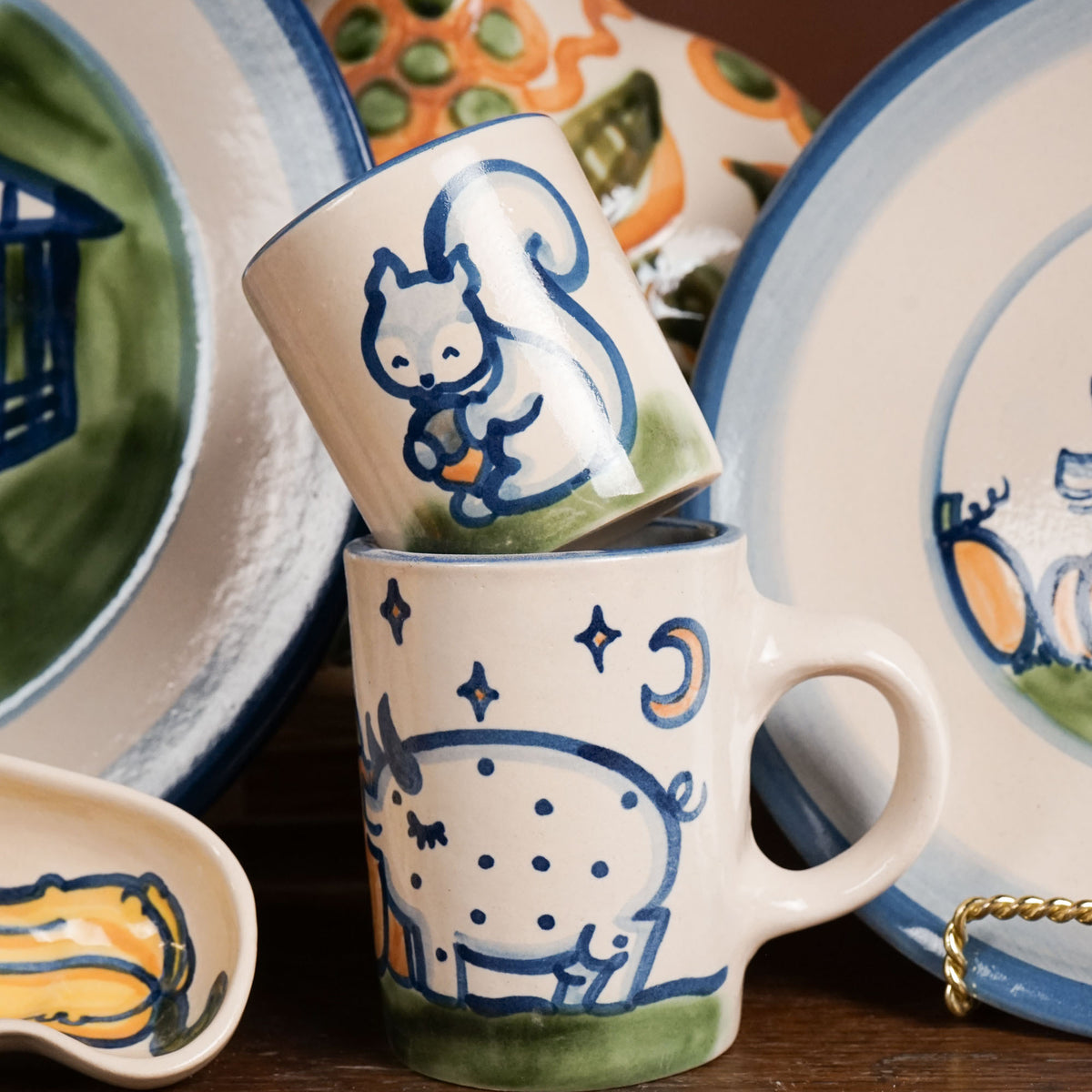 Pumpkin Patch Pig Straight Mug