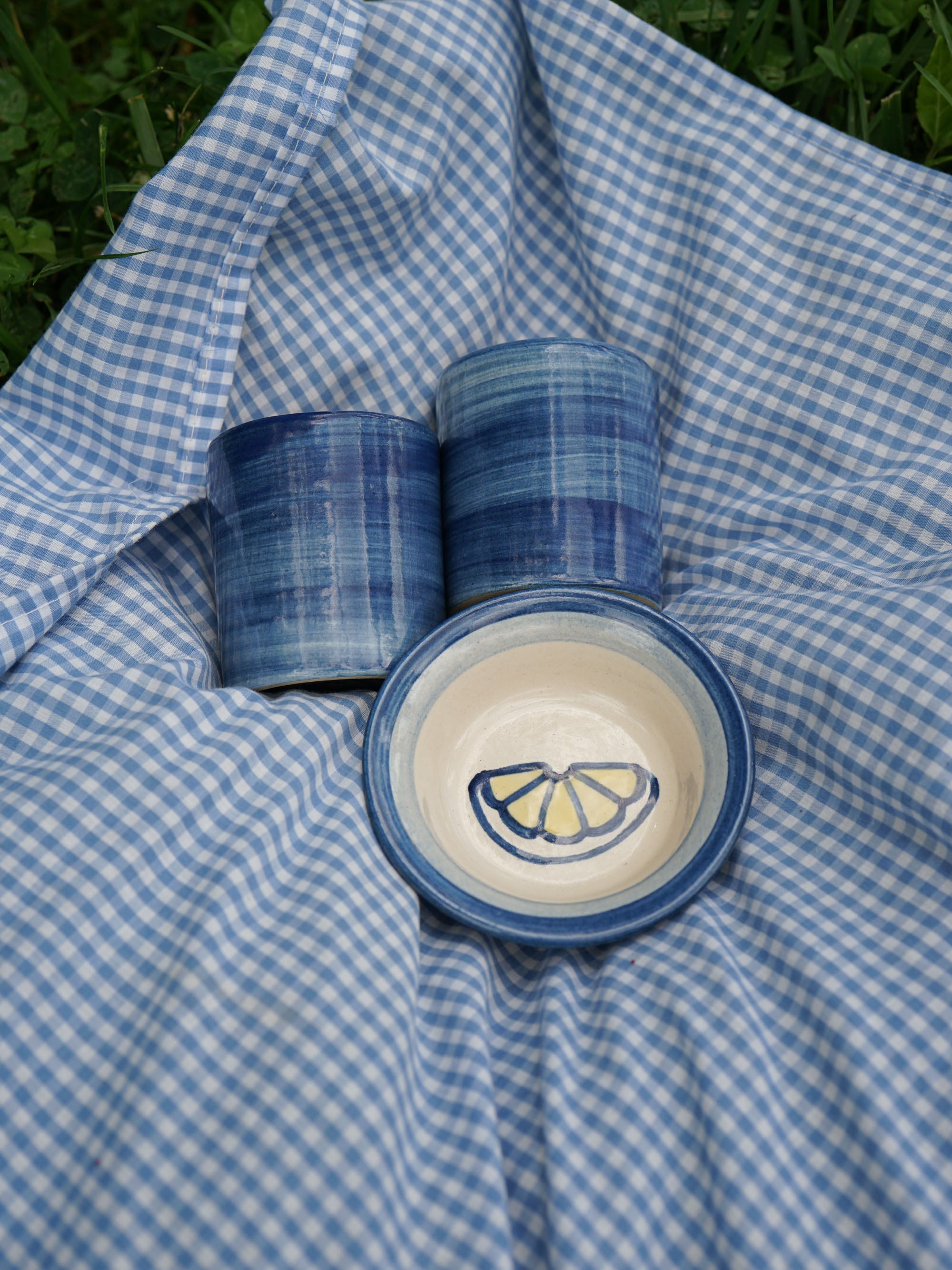 Blue Heritage Stripe Mini Cup