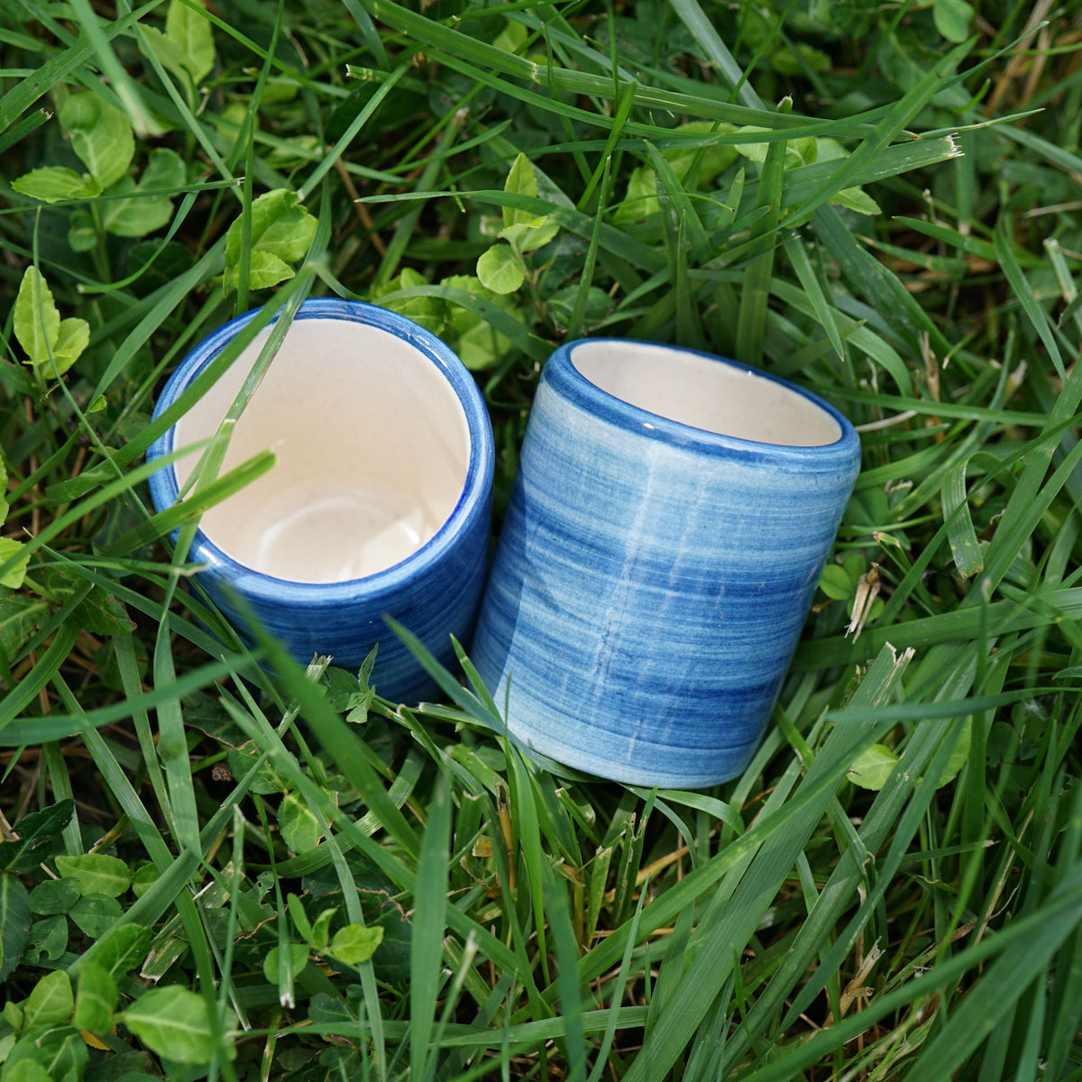 Blue Heritage Stripe Mini Cup