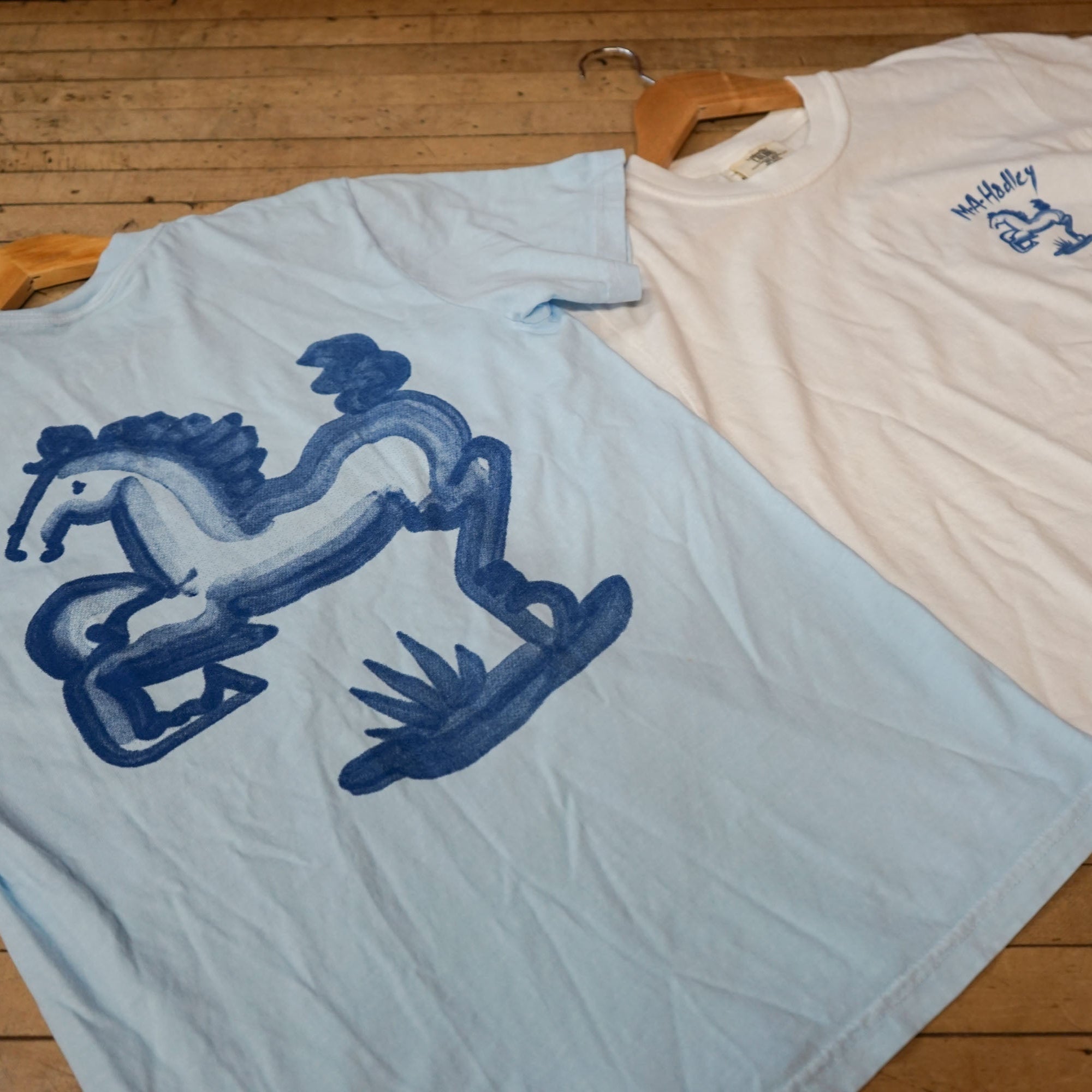 Hadley Short Sleeve Tee Shirt - Blue Horse