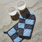 Trellis Colorblock Oven Mitt by Anchal - Dusk Blue