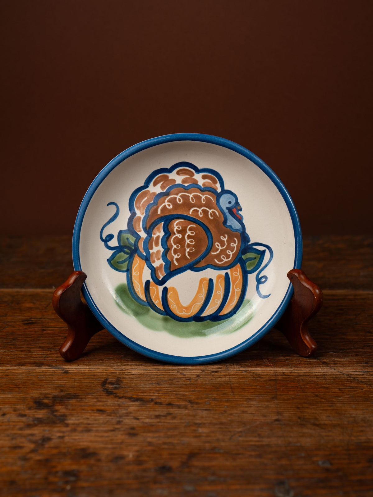 Etched Turkey Pasta Plate