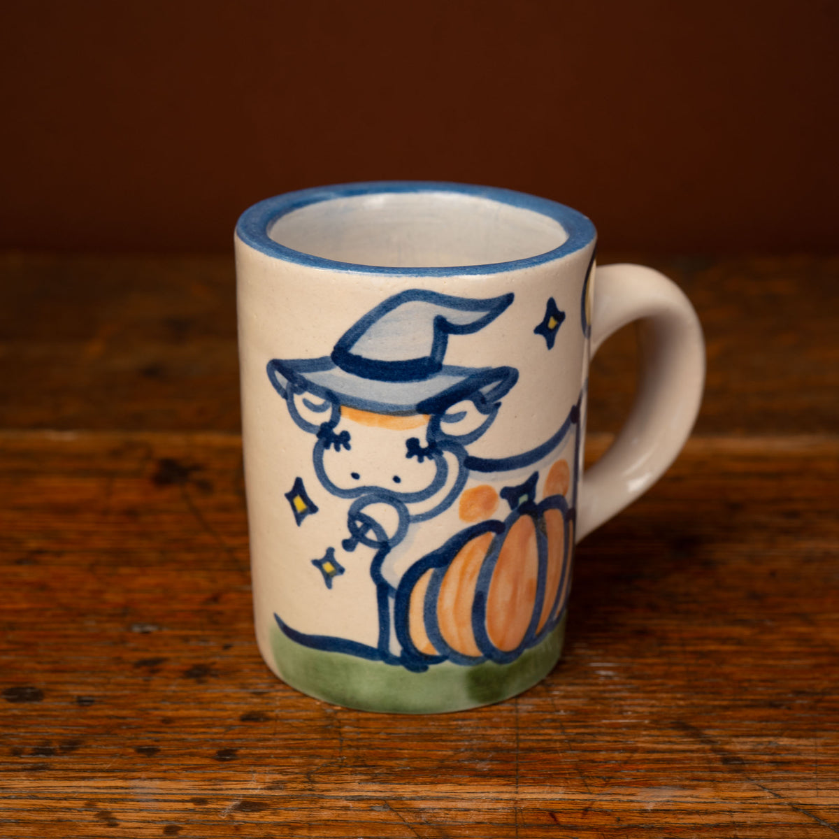 Pumpkin Patch Cow Straight Mug