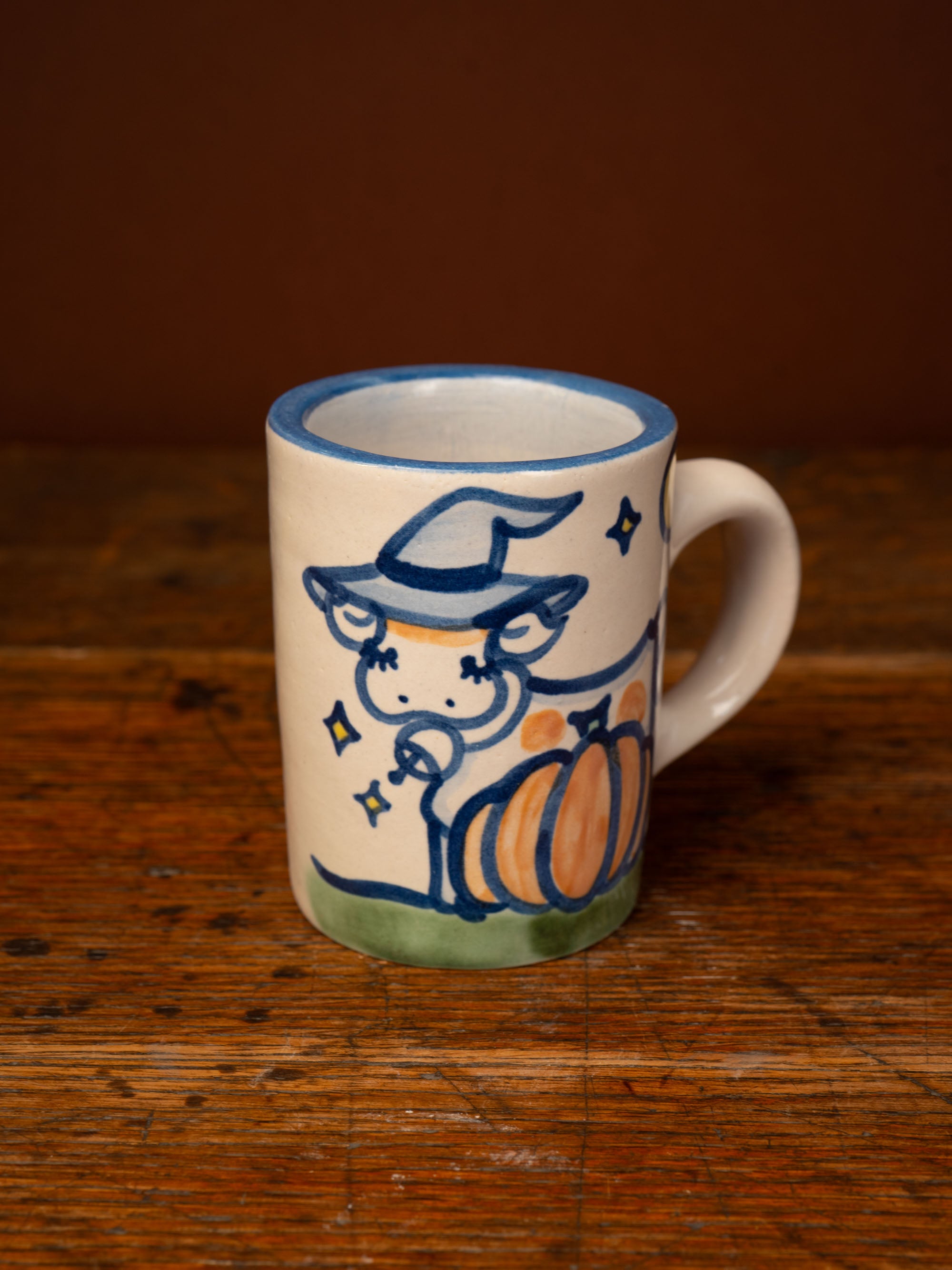 Pumpkin Patch Cow Straight Mug