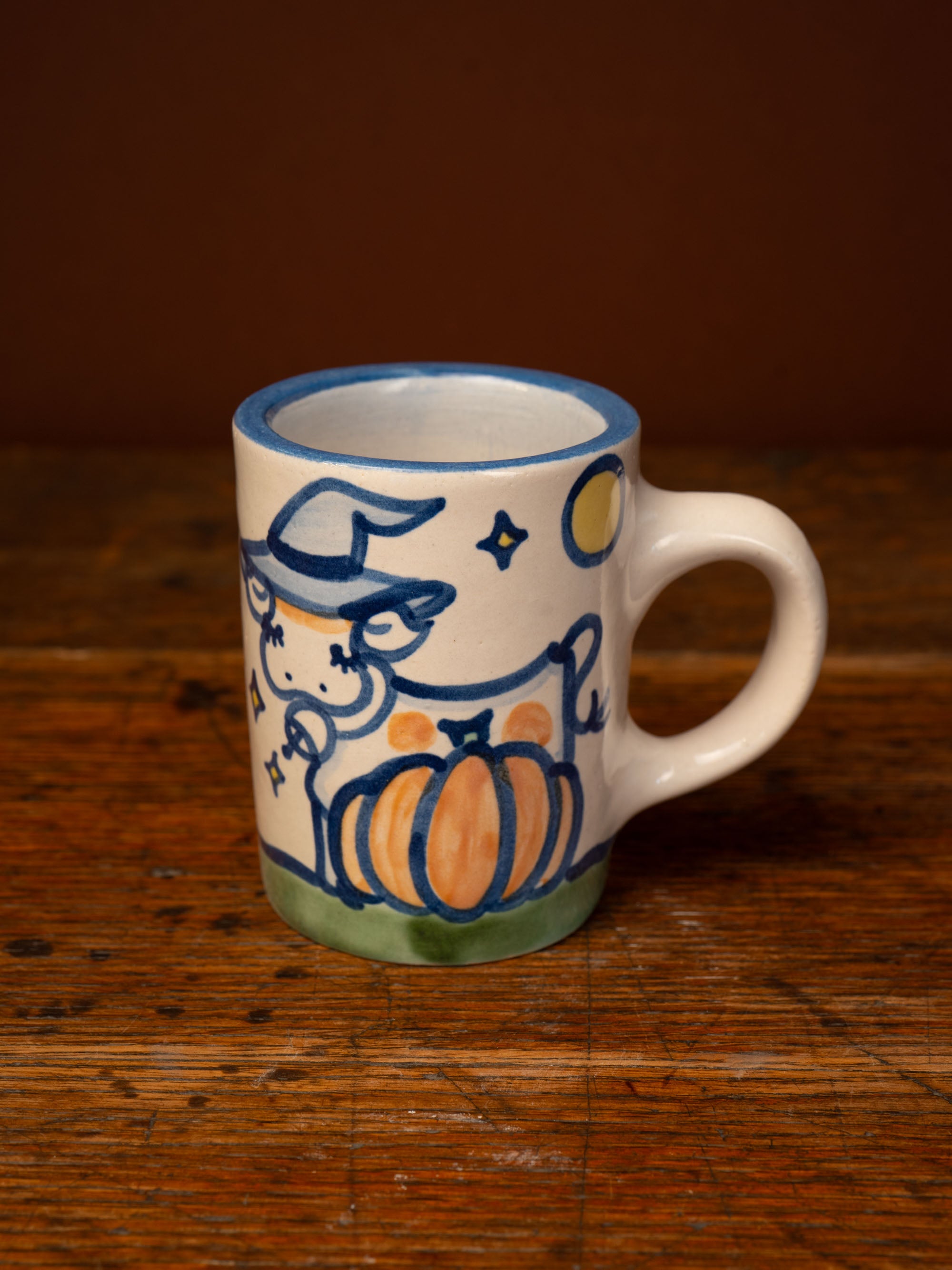 Pumpkin Patch Cow Straight Mug