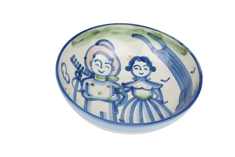 Large Serving Bowl - Farmer And Wife
