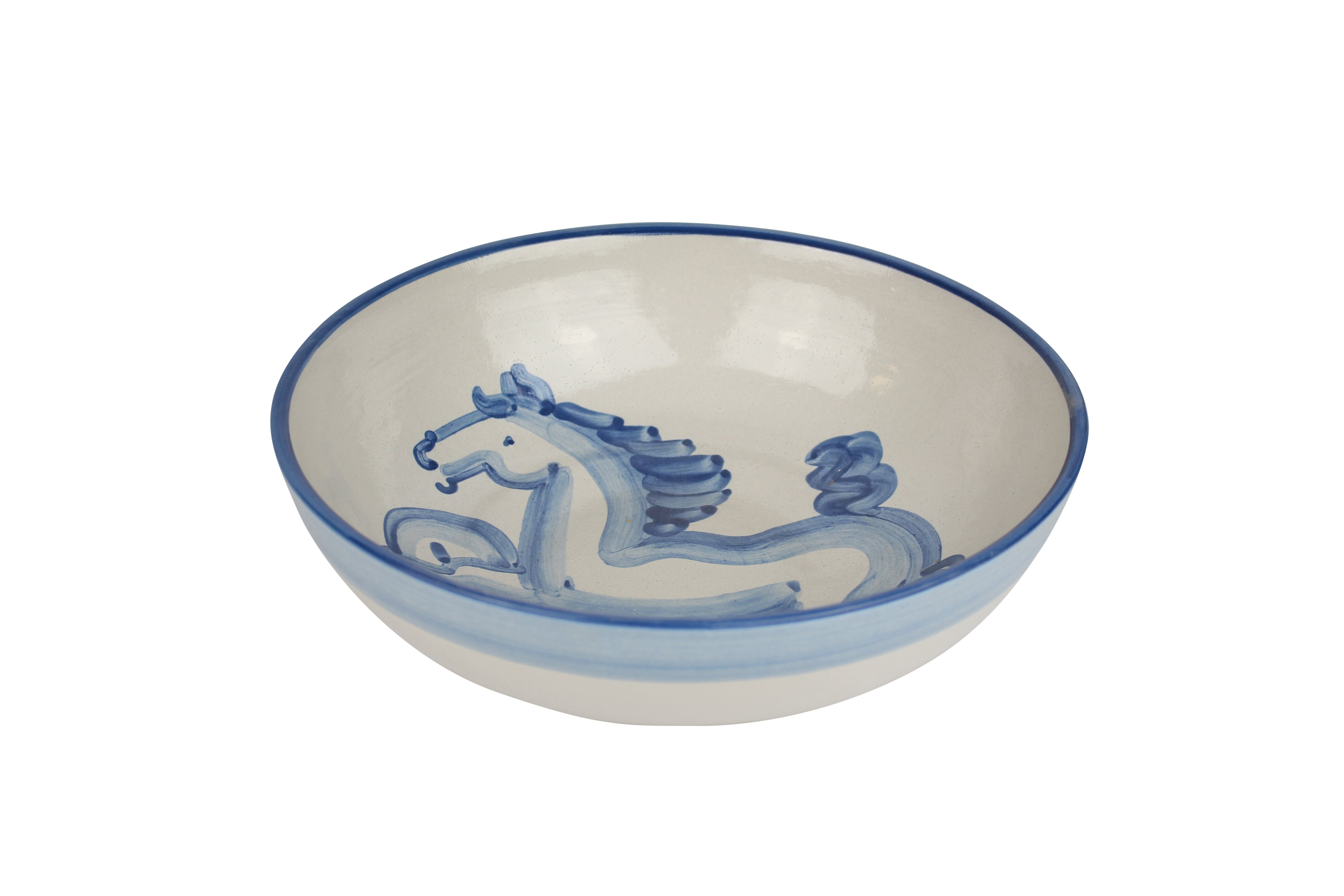 Large Serving Bowl - Blue Horse