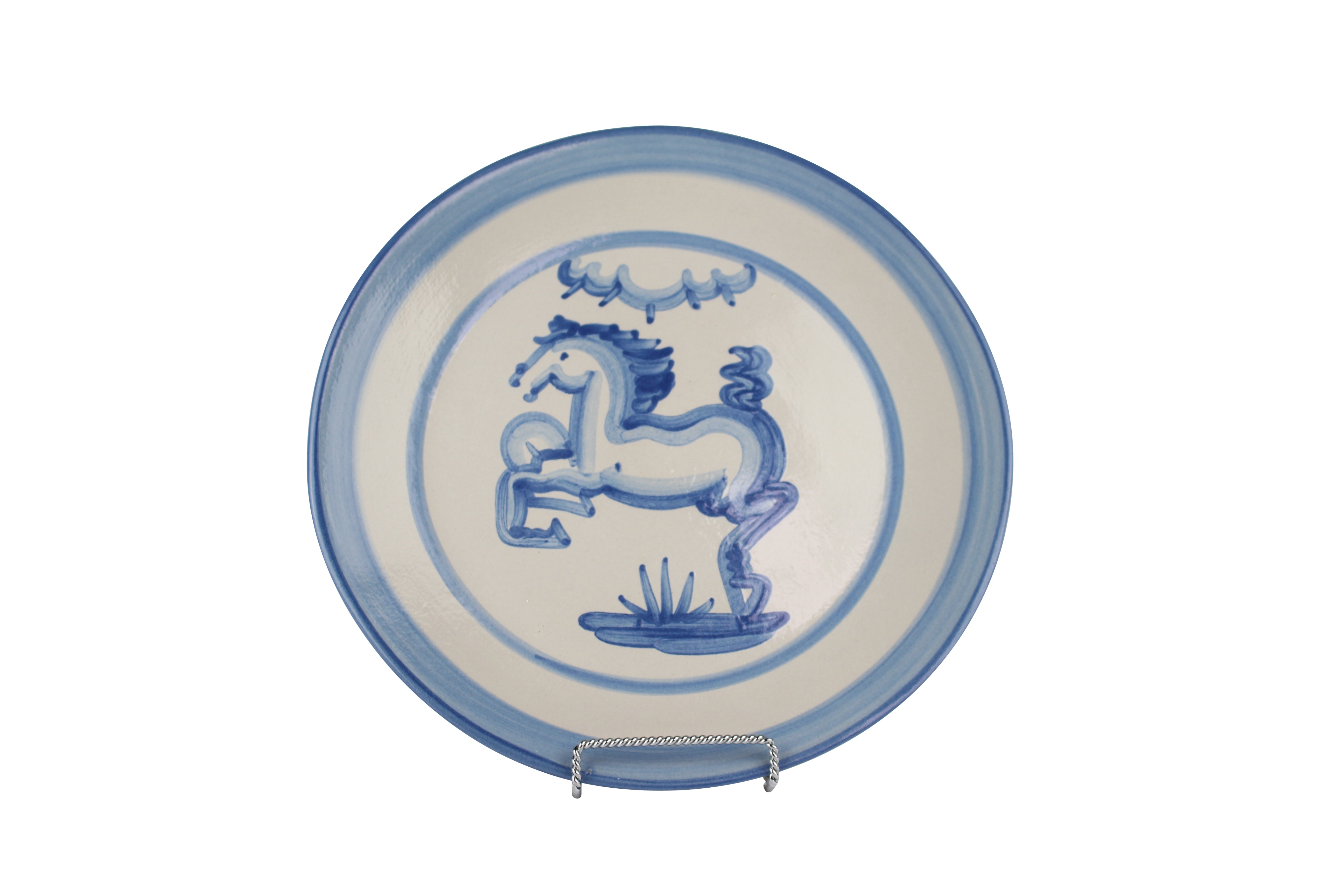 11" Dinner Plate - Blue Horse