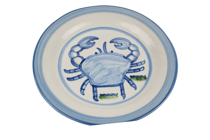 13" Round Plate - Crab