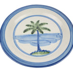 13" Round Plate - Palm Tree