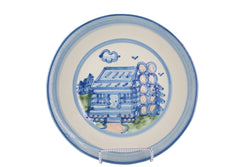 9" Lunch Plate - Log Cabin