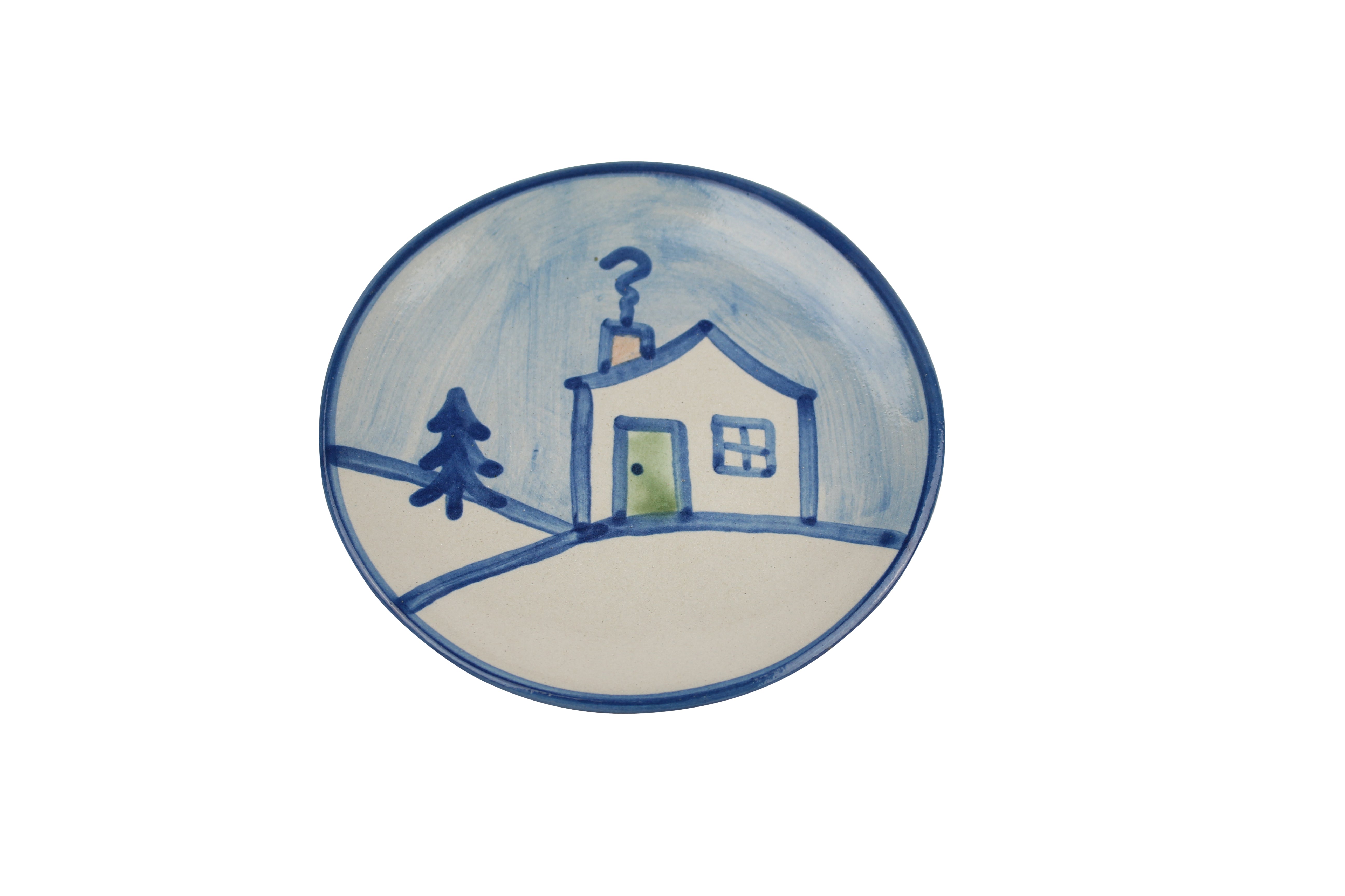6" Bread Plate - Winter Cottage