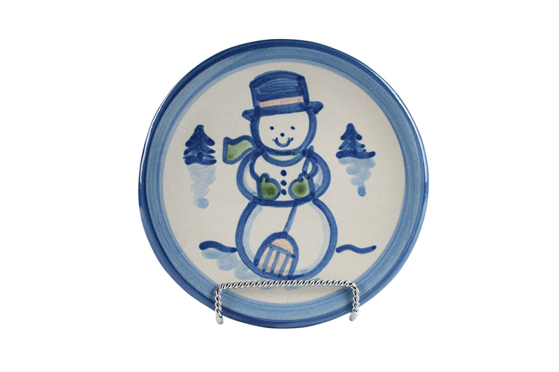 6" Bread Plate - Snowman